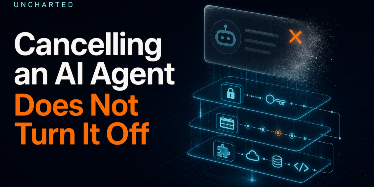 Cancelling an AI Agent Does Not Turn It Off